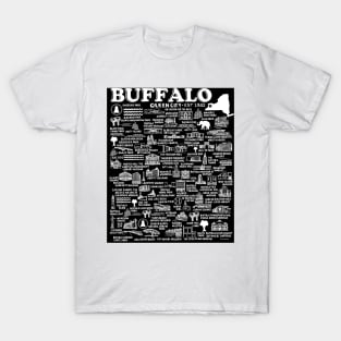 Buffalo New York Map T-Shirt